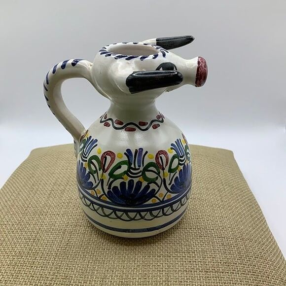 Cow Bull Spanish Art Pottery Ceramic Vintage Espania Spain Creamer - Picture 7 of 8